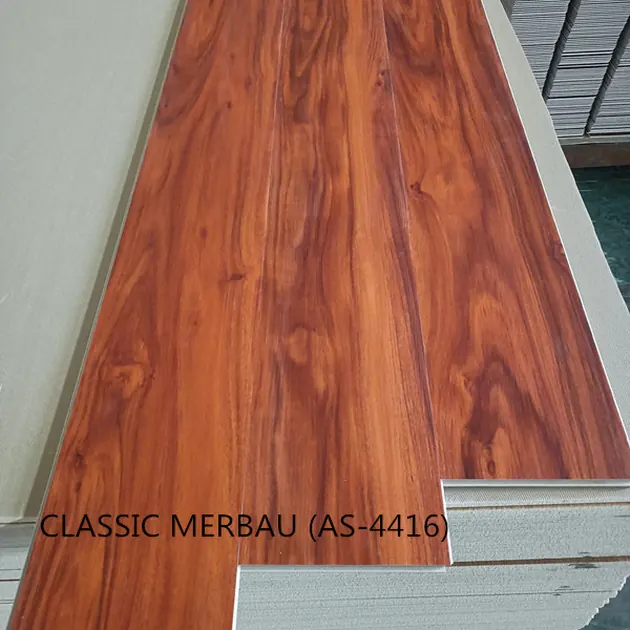 Timber-effect planks laid out for selection