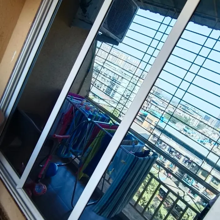 Sliding balcony window with solar film fitted