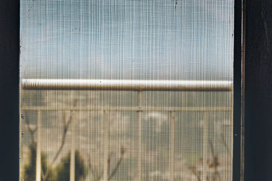 Fine mesh screen fitted into a window opening